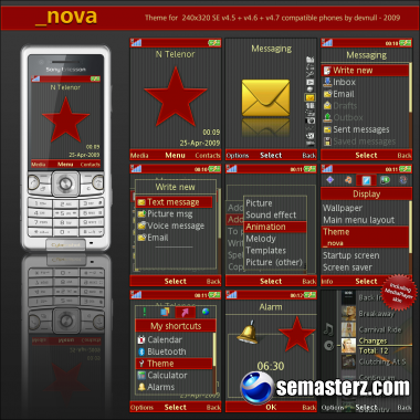 Nova - Тема для Sony Ericsson 240x320
