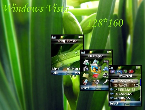 Vista Window - Тема для Sony Ericsson 128*160