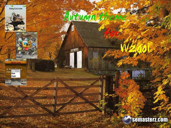 Осенняя тема - Тема для Sony Ericsson 128*160