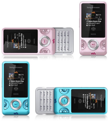 Sony Ericsson W205 Sakura Pink и Windy Blue