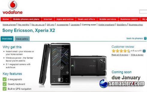 Выпуск смартфона Sony Ericsson XPERIA X2 отложен на январь 2010 года