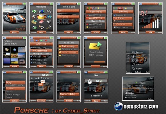 PORSCHE - Тема для Sony Ericsson 240x320