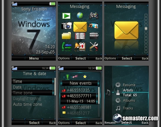 windows 7 BL - Тема для Sony Ericsson 240x320