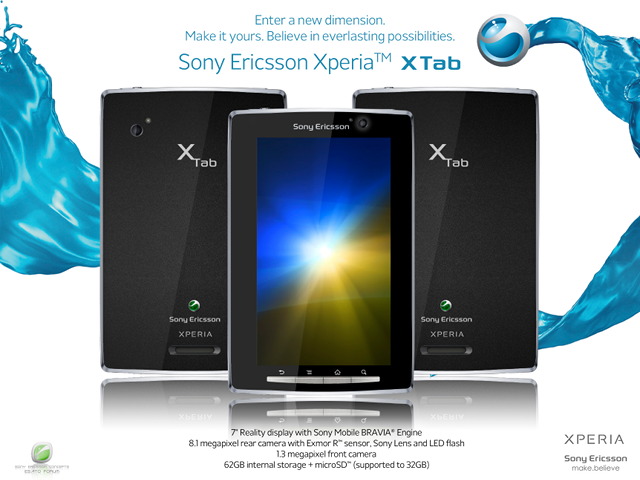 Планшетный компьютер Sony Ericsson X Tab или XPERIA Tablet