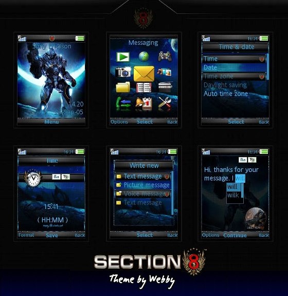 Section 8 - Темa для Sony Ericsson A200 (240x320)