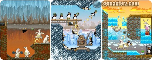 Скриншот java игры Crazy Penguin Catapult 2