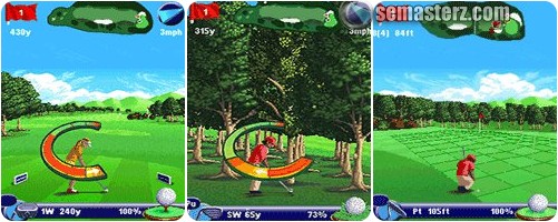 Скриншот java игры Ernie Els Golf 2008