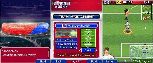 Скриншот java игры FC Bayern Munchen 2008-09