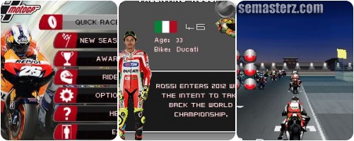 Скриншот java игры Moto GP 2012