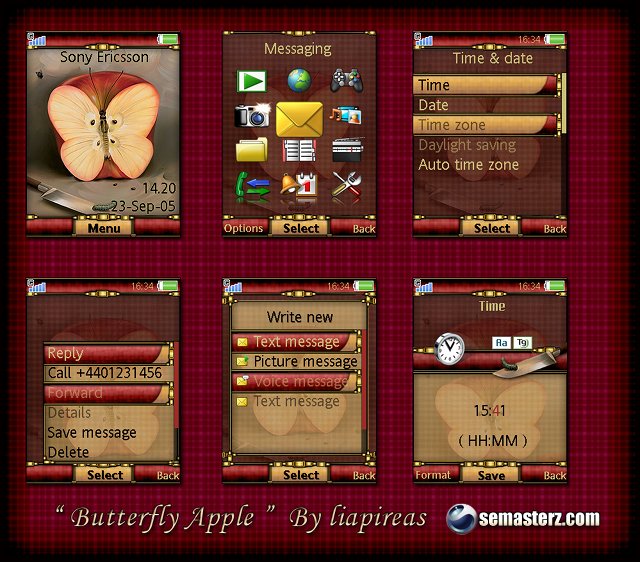 Butterfly Apple - Theme for SE 240x320