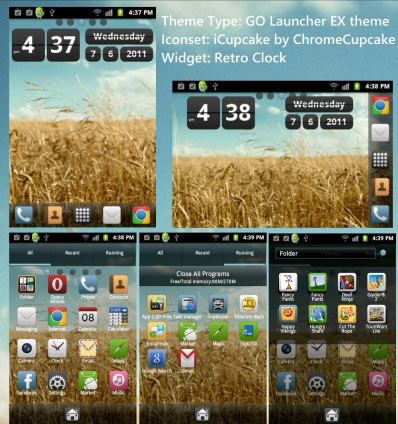 Golden Field - тема для ОС Android