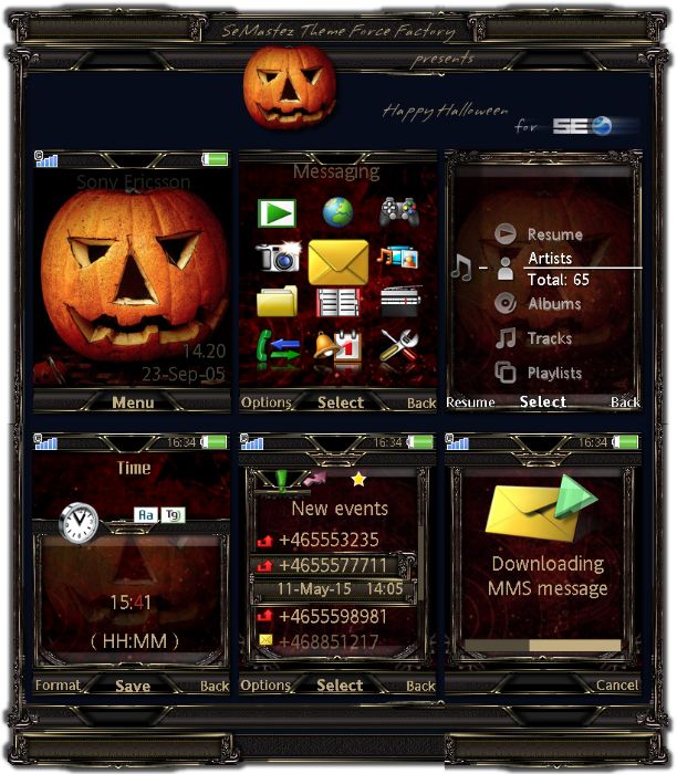 Happy Halloween - Тема Хэллоуин для Sony Ericsson 240x320